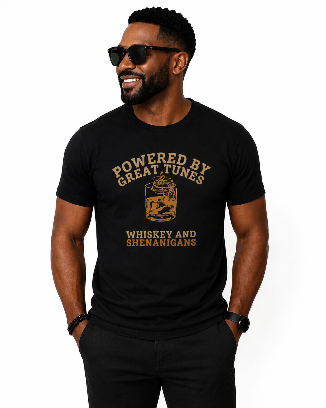 Great Tunes Whiskey and Shenangains tee