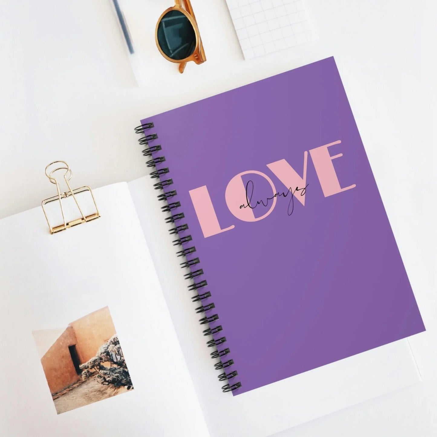 Love Always Spiral Notebook - Lt Purple - See Love Creations