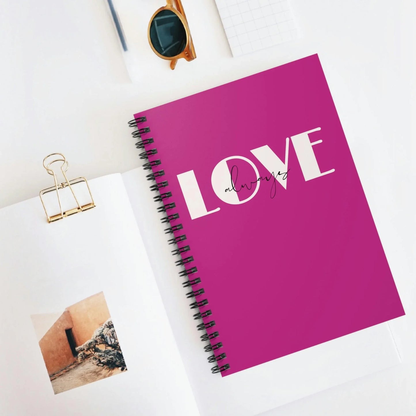 Love Always Spiral Notebook Pink - See Love Creations