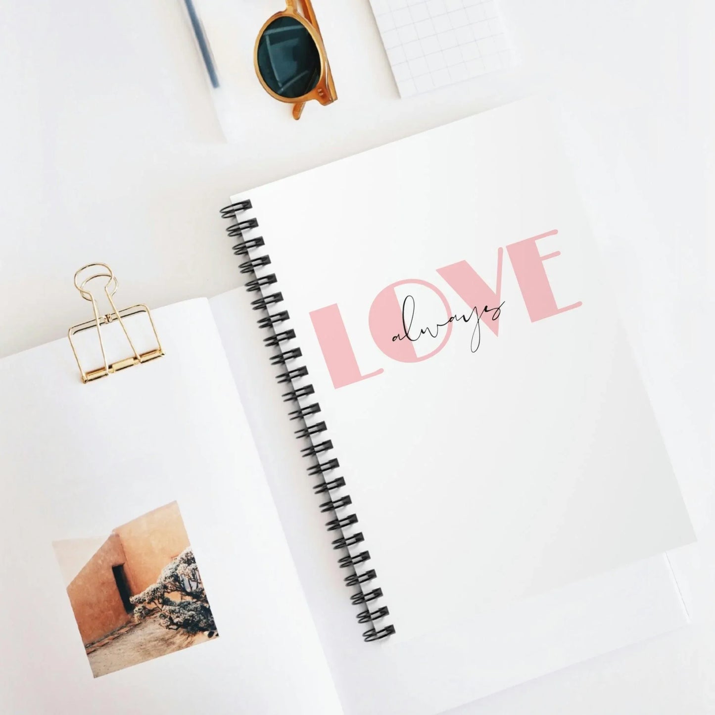 Love Always White Spiral Notebook - See Love Creations