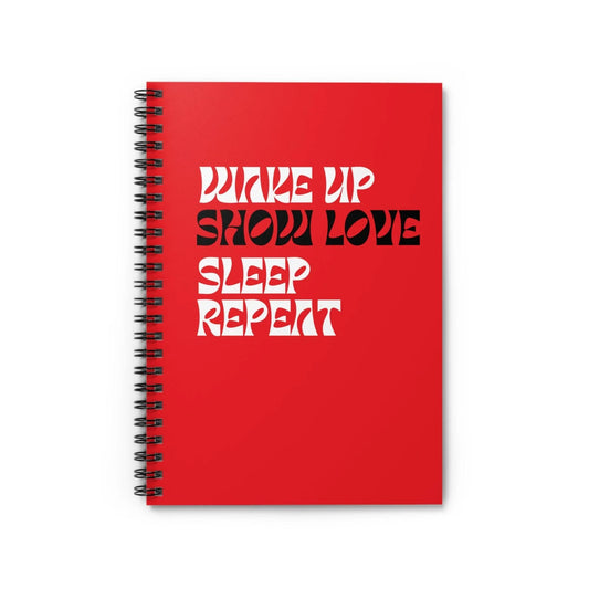 Positive Cadence Red, Black and White Spiral Notebook - See Love Creations